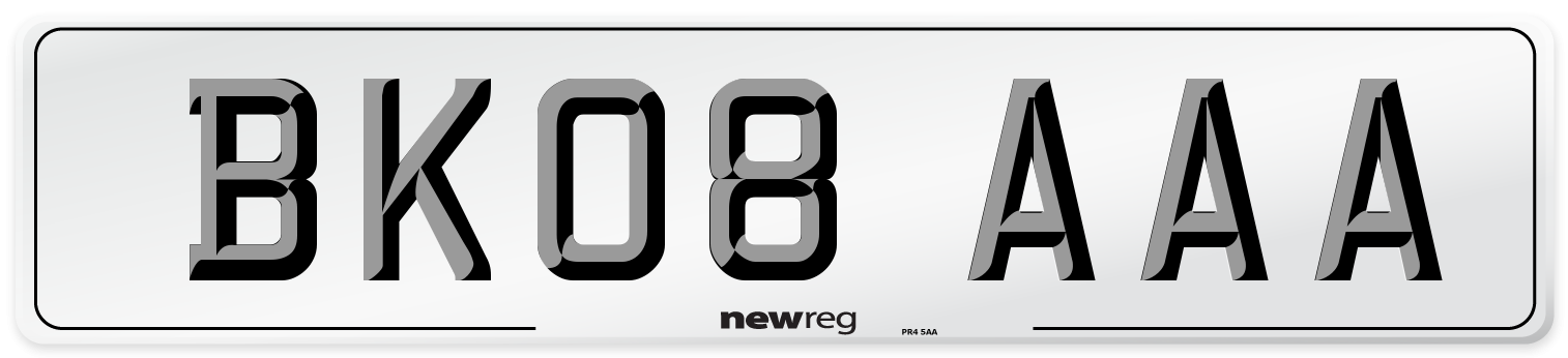 BK08 AAA Number Plate from New Reg